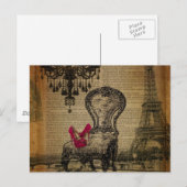 バロック・ロココ・シャンデリア・パリエッフェル・タワー ポストカード (正面/裏面)