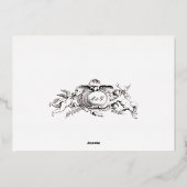 バロック ロココ フラワーボーダー 箔招待状 (裏面)