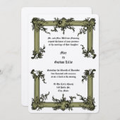 バロック・ロココ・ロカイユ1775結婚年代 招待状 (正面/裏面)