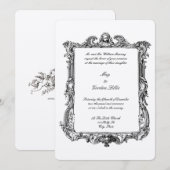 バロック ロココ 17世紀のフレーム枠 招待状 (正面/裏面)