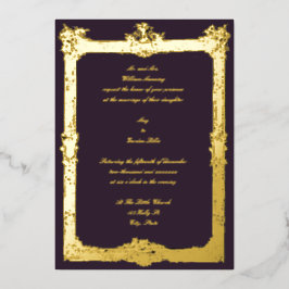 バロック・ロコフルーツ&フローラフレ結婚ーム 箔招待状