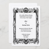 バロック・ロコロカイユ結婚フレーム 招待状 (正面/裏面)
