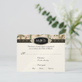 バロック·ヴィンテージ·リフォーマルリー·エレガント·ウェディングRSVP 出欠カード (スタンド正面)