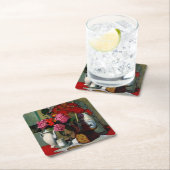 バロットン – の中の中国の静止絵画ライフ スクエアペーパーコースター (インサイチュ)