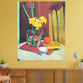 バロットン – 黄色いダフォジルとジャグ キャンバスプリント (インサイチュ (リビング))