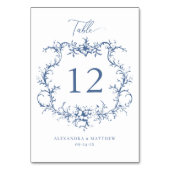 バロビクトリアンークフローラクレストブルー結婚ズ テーブルナンバー (正面)