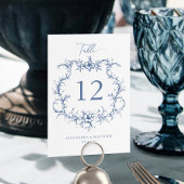 バロビクトリアンークフローラクレストブルー結婚ズ テーブルナンバー