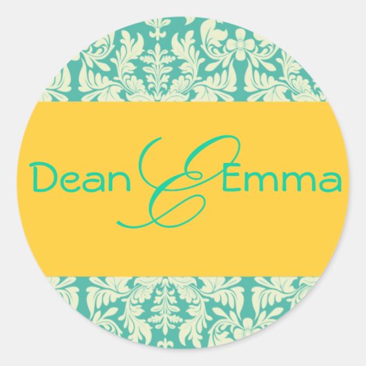 バロフランスのーク・モノグラム・ステッカー ラウンドシール (正面)