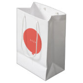 バロモダンン |コーラルピンクかわいい女の子らしい女の子名 ミディアムペーパーバッグ (正面アングル)