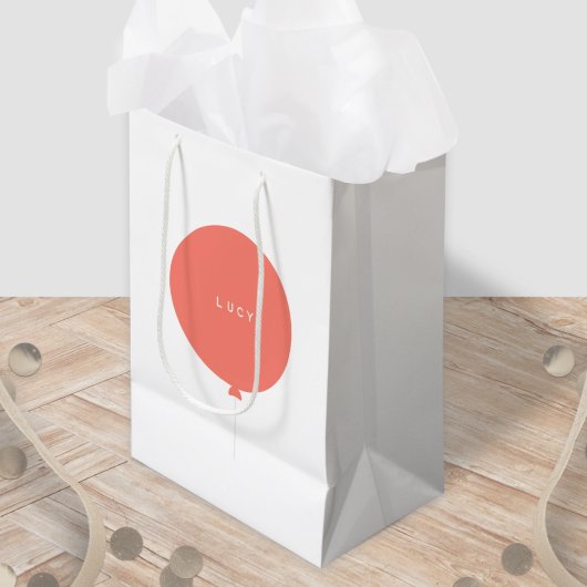 バロモダンン |コーラルピンクかわいい女の子らしい女の子名 ミディアムペーパーバッグ