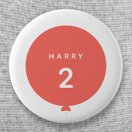 バロモダンン |コーラルピンクの誕生日パーティーの年齢 缶バッジ