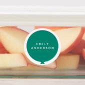 バロモダンン |名前子供部屋スクールキッズグリーンID ラベル (貼付)