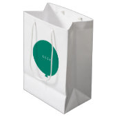 バロモダンン |緑の子供のパーティーおもしろいスタイリッシュ名 ミディアムペーパーバッグ (正面アングル)