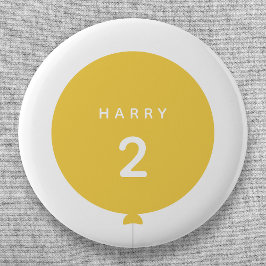 バロモダンン |黄色い誕生日パーティーかわいい年齢 缶バッジ