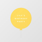 バロモダンン |黄色の子供の誕生日パーティー名 ウィンドウサイン (シート)