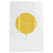 バロモダンン |黄色の新生児シャワー誕生名 ミディアムペーパーバッグ (裏面)