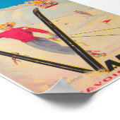 バロワールレトロヴィンテージスキー旅行ポスター ポスター (角)