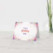 バロンと紙吹雪入り誕生日カード カード (正面)