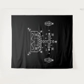 バロン・サメディ・オンブラックの白いヴェーブ タペストリー (正面(横))