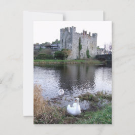 バローリバースワン、ホワイトの城Athy Co. Kildare ポストカード
