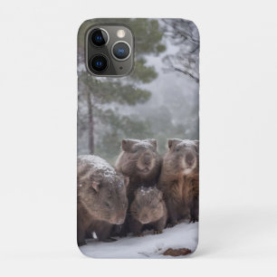 バロー凍ってい：オーストラリア産ウォンバットファミリー iPhone 11 PROケース