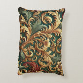 バロ王室のーク花柄 アクセントクッション (裏面(縦))