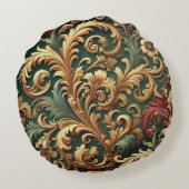 バロ王室のーク花柄 ラウンドクッション (裏面)