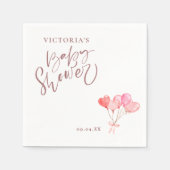 バロ男女兼用ンエレガントスクリプト赤ちゃんシャワー スタンダードカクテルナプキン (正面)