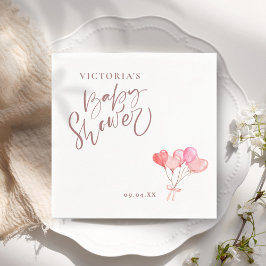 バロ男女兼用ンエレガントスクリプト赤ちゃんシャワー スタンダードカクテルナプキン