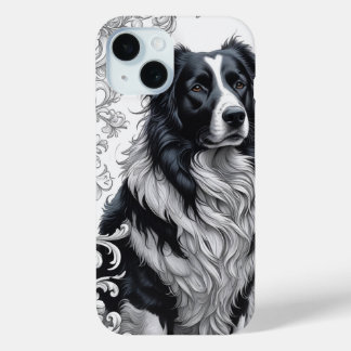 バロ縁どクフローラ枠とレガルコリー iPhone 15ケース