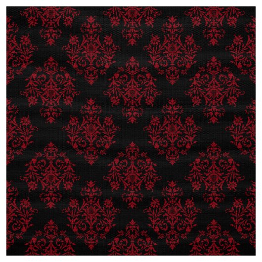 バロ華美ーク黒ダマスク模様織物 ファブリック (見本)