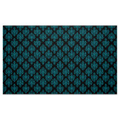 バロ華美ーク黒ダマスク模様織物 ファブリック (ファットクウォーター)