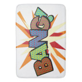 バンおもしろいレトロ漫画ブックアポップ・アートのート バスマット (正面縦)