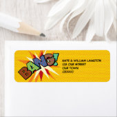 バンおもしろいレトロ漫画ブックアポップ・アートのート ラベル (インサイチュ)