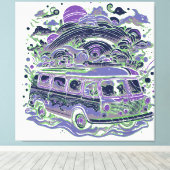 バンとロードトリップカラフル キャンバスプリント (インサイチュ (ウッドフロア))