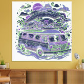 バンとロードトリップカラフル キャンバスプリント (インサイチュ (リビング))