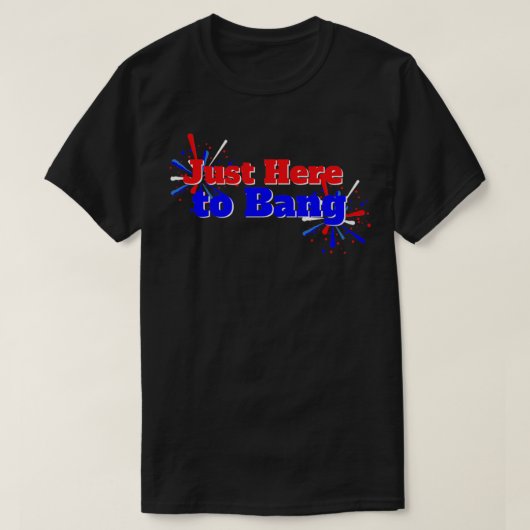 バンアメリカン州旗の花火4th of Jへ Tシャツ (デザイン正面)