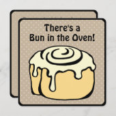 バンインザオーブンキュートベビーモダンシャワー招待状 招待状 (正面/裏面)