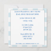 バンインザオーブン男の赤ちゃんブルーベイビーシャワー 招待状 (裏面)