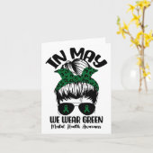 バンインメイ衣服グリーンメンタルヘルス認識度M カード (黄色い花)