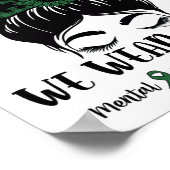 バンインメイ衣服グリーンメンタルヘルス認識度M ポスター (角)