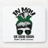 バンインメイ衣服グリーンメンタルヘルス認識度M マウスパッド (正面)