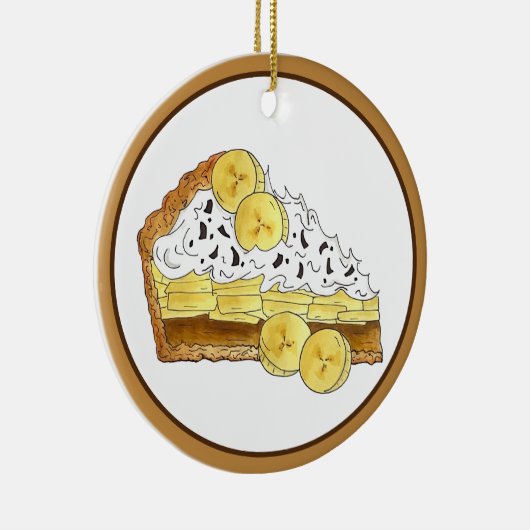 バンオフバナナトフィー焼いたパイバイホームメイド セラミックオーナメント (右)