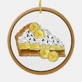 バンオフバナナトフィー焼いたパイバイホームメイド セラミックオーナメント (裏面)