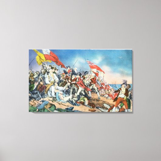 バンカーヒルシーンの戦い – Charlestown, MA キャンバスプリント (正面)