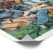 バンカーヒルシーンの戦い – Charlestown, MA ポスター (角)