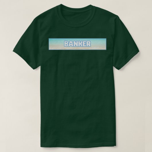バンカーブルービーチラベル Tシャツ (デザイン正面)