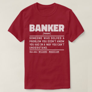 バンカー名詞定義管理誕生日パパ Tシャツ