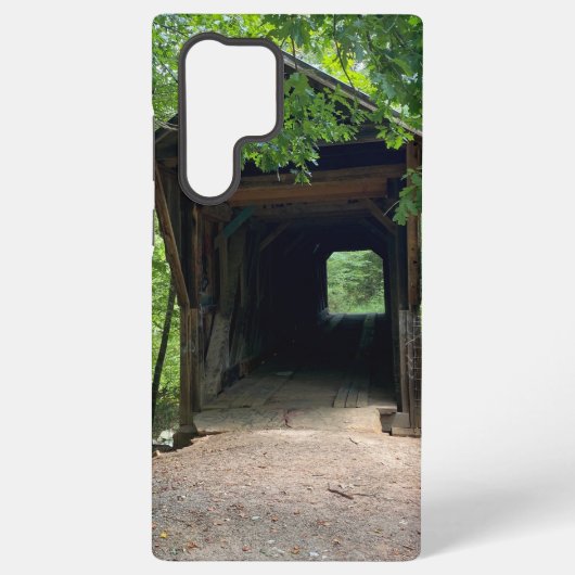 バンカー・ヒルの屋根付き橋 Samsung Phone Cases Galaxyケース (裏面)