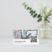 バンカーQRコード 名刺 (スタンド正面)